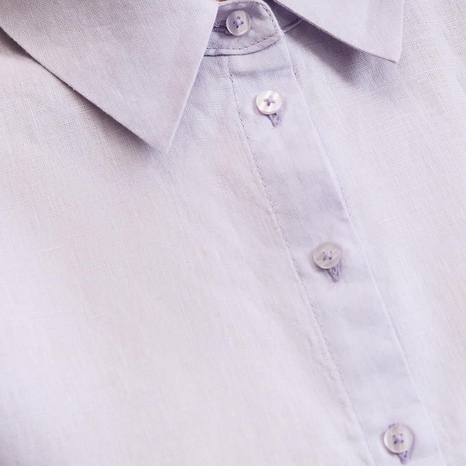 La Redoute Collections Leinenhemd mit weiten Ärmeln und Ellenbogen Signature  