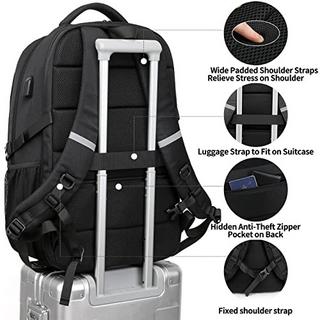 Only-bags.store Grande Zaino per Laptop per Scuola Lavoro con Porta di Ricarica USB Impermeabile  