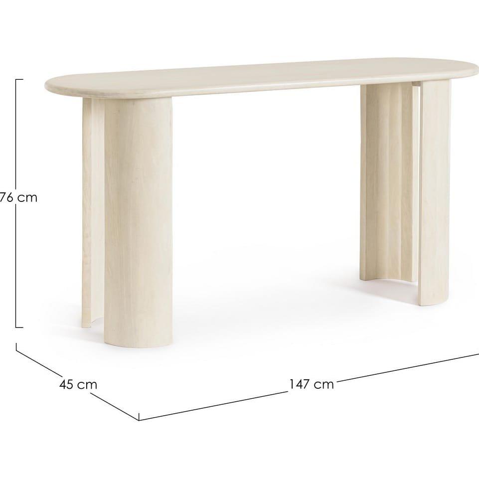 mutoni Table console Orlando ovale naturel  