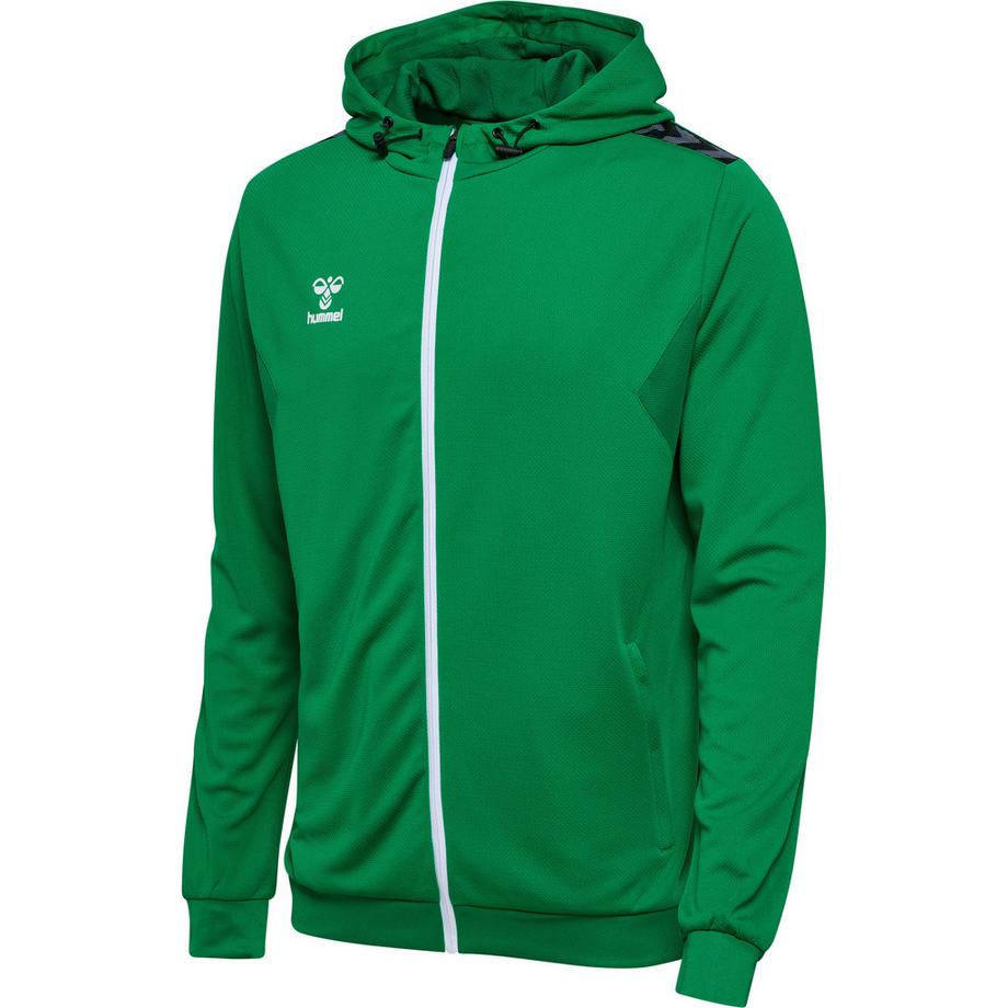 Hummel  giacca da tuta in poiestere con cappuccio e zip humme authentic 