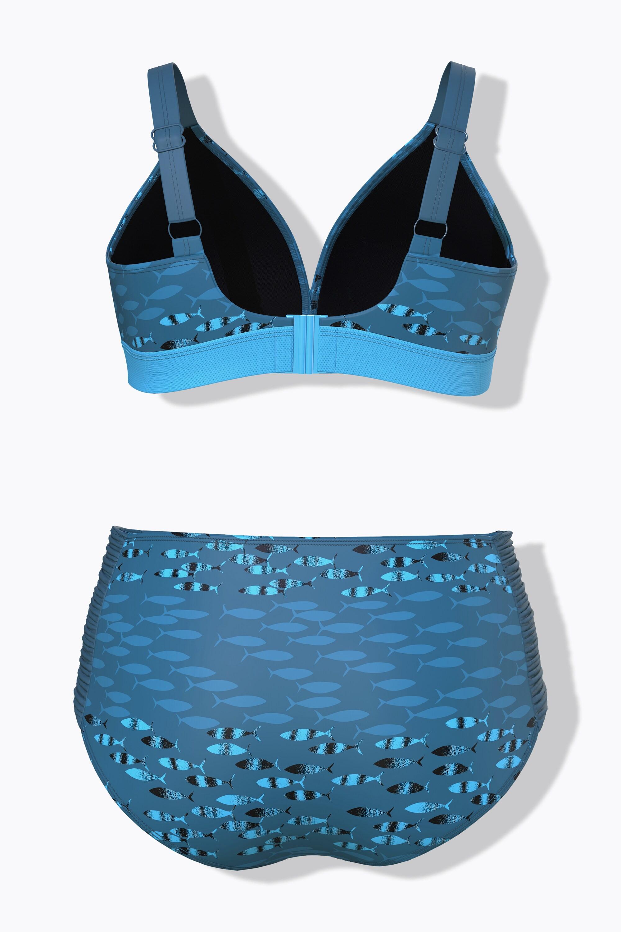 Ulla Popken Bikini Fischmuster ohne Softcups  