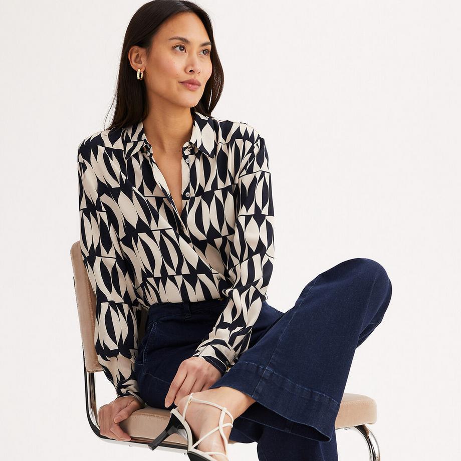 La Redoute Collections Chemise fluide Imprimé graphique  
