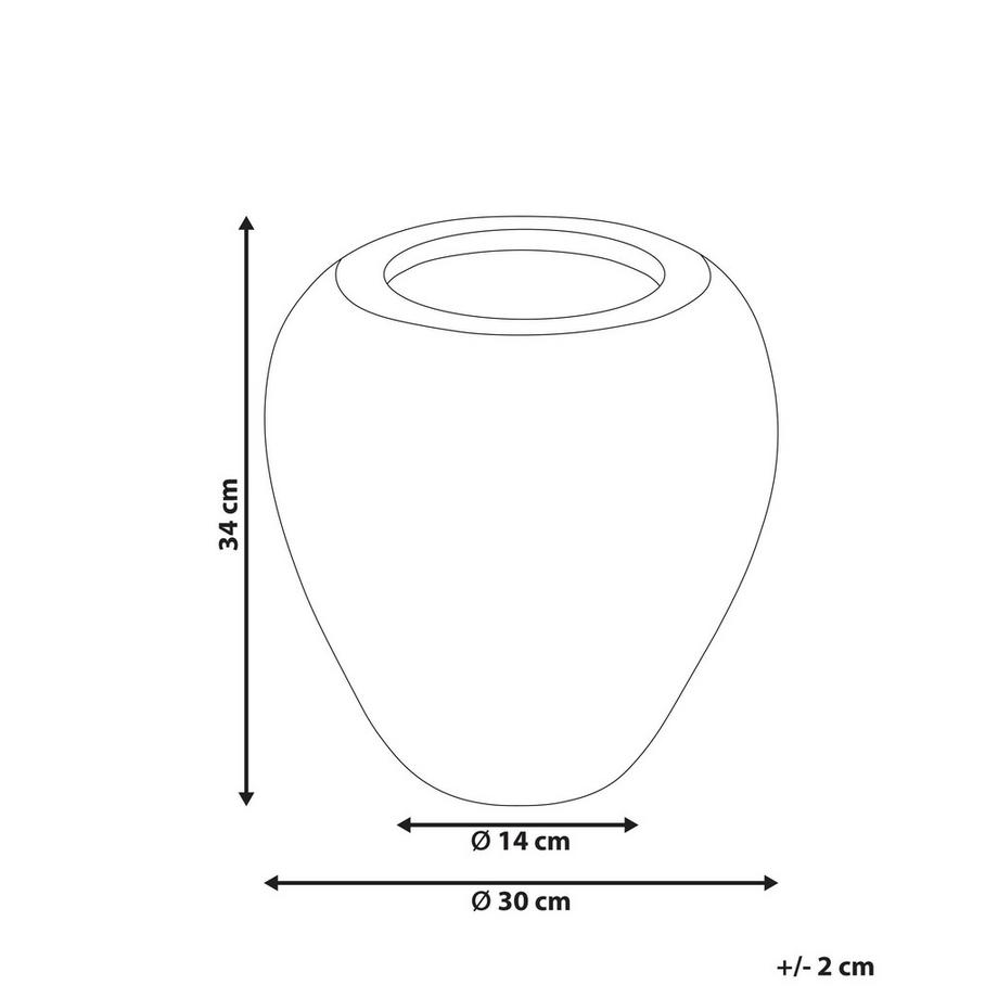 Beliani Vase décoratif en Terre cuite Rétro SKIONE  