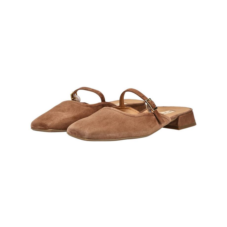 Paul Green Suede Pantolette mit Schnallenriemen  