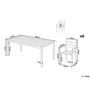 Beliani Gartentisch Set aus Kunstholz Industriell VERNIO  