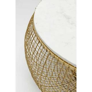 KARE Design Couchtisch Cesta Marmor gold Ø100cm  