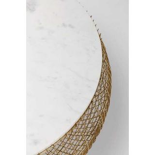 KARE Design Couchtisch Cesta Marmor gold Ø100cm  