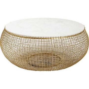 Couchtisch Cesta Marmor gold Ø100cm