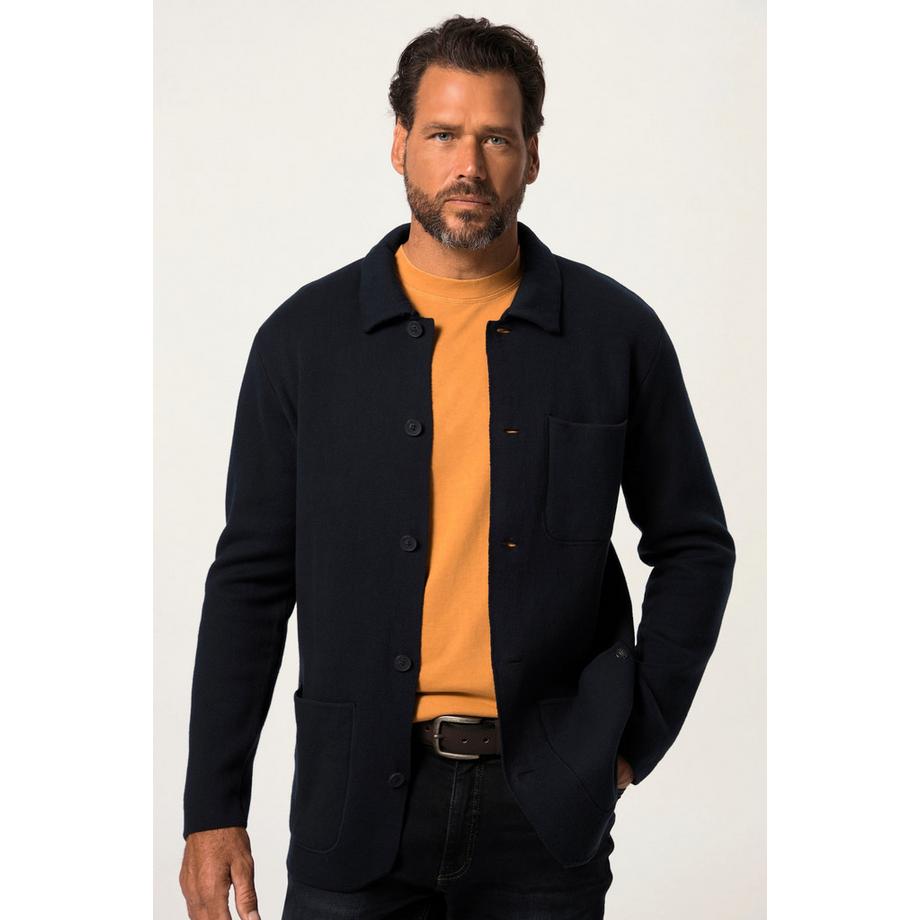 JP1880 Cardigan FLEXNAMIC Effetto Giacca 3 Tasche  