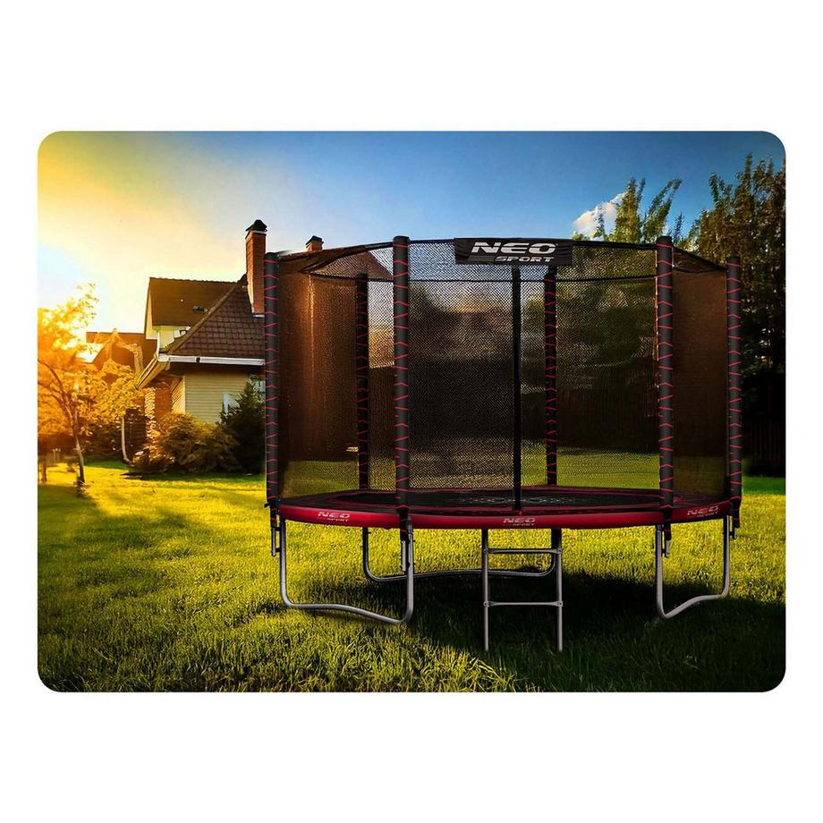 B2X  Gartentrampolin 10ft/312cm mit Outdoor-Netz und Leiter Neo-Sport 