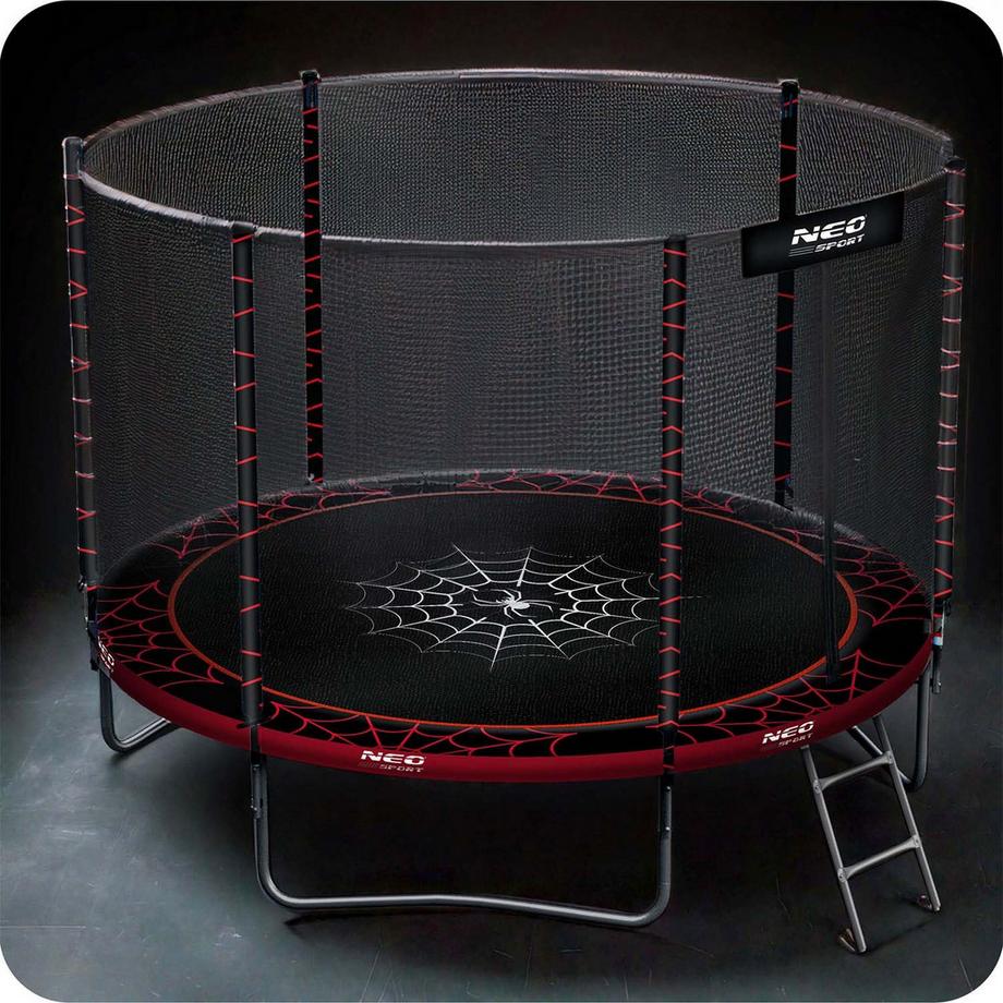 B2X  Gartentrampolin 10ft/312cm mit Outdoor-Netz und Leiter Neo-Sport 