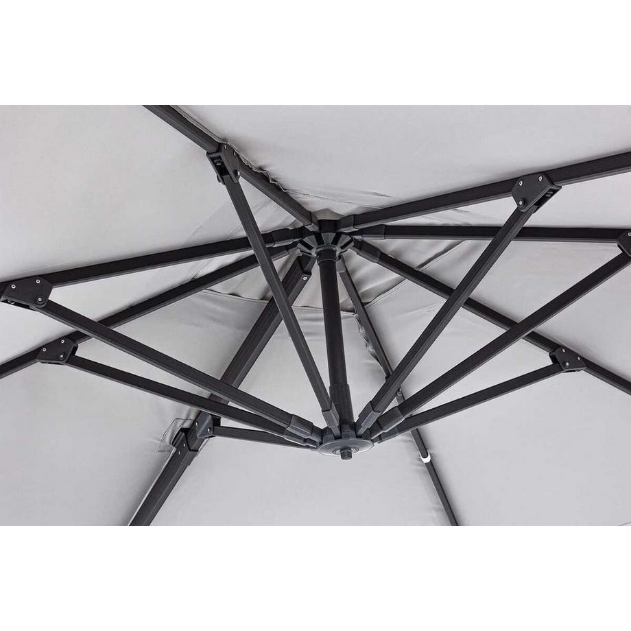 mutoni Sonnenschirm Ines 300x300 anthrazit-hellgrau  