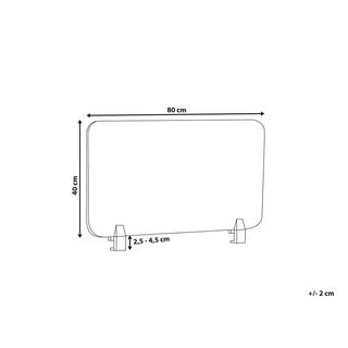 Beliani  Schreibtischtrennwand aus Polyester WALLY 