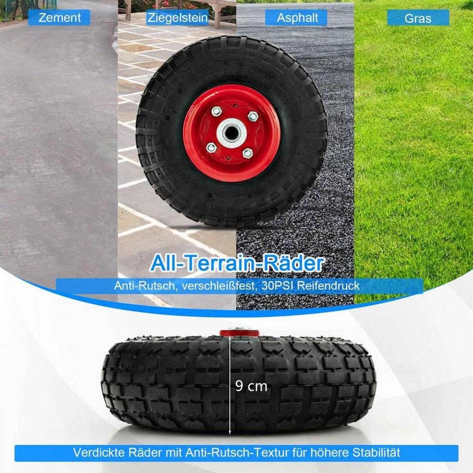 Northix  Metall Kaminholzwagen mit Rädern bis 100 kg Brennholzwagen Holzwagen Brennholzkarre 