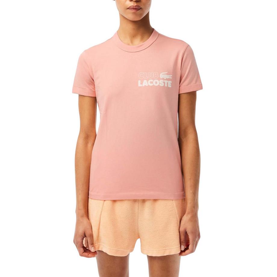 LACOSTE Club Logo Brodé T-Shirt Coupe Cintrée  