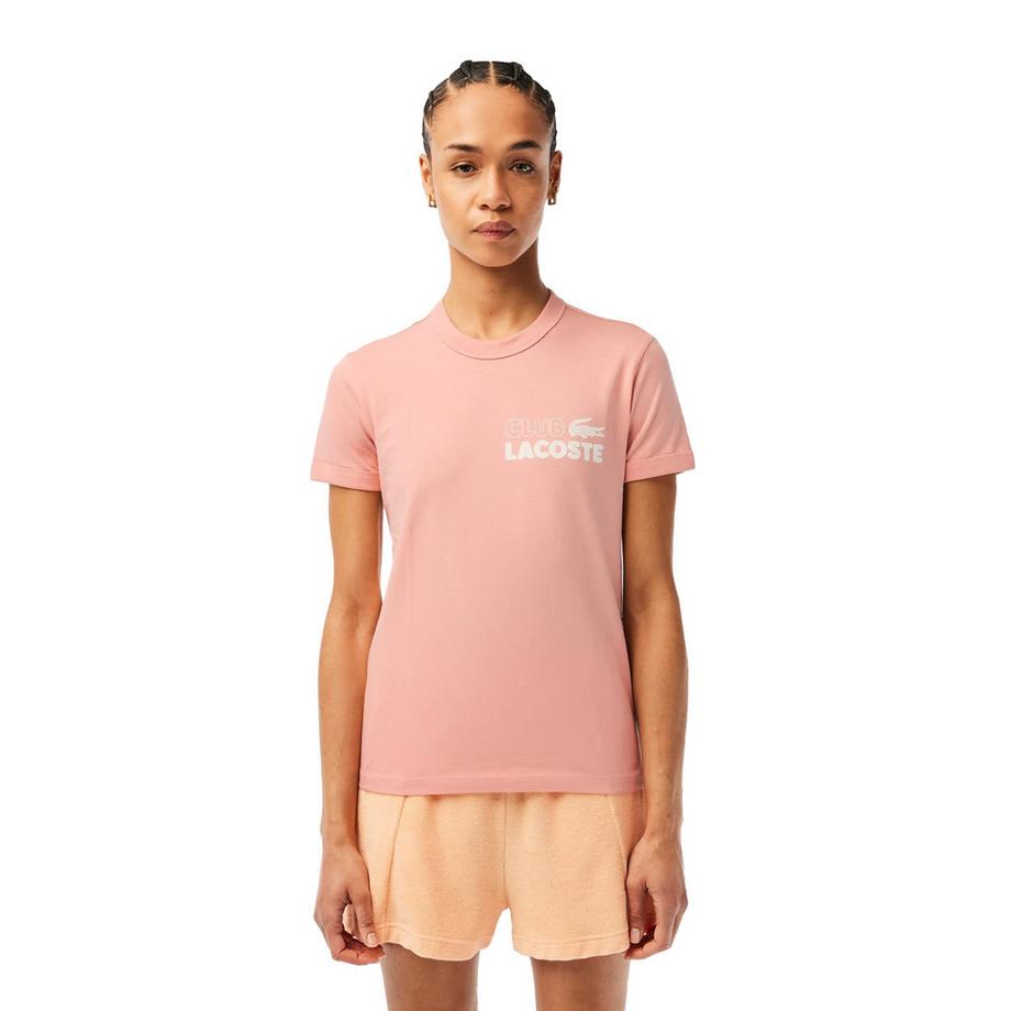 LACOSTE Club Logo Brodé T-Shirt Coupe Cintrée  