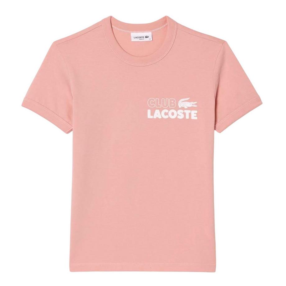 LACOSTE Club Logo Brodé T-Shirt Coupe Cintrée  