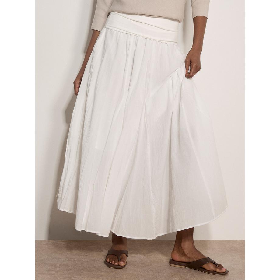 APRICOT Jersey Bund Baumwoll Midi Rock  