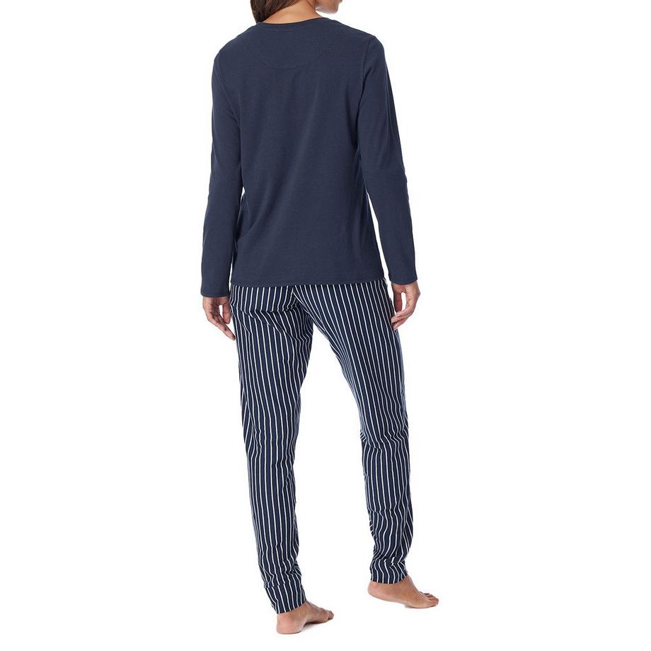 Uncover by Schiesser Pigiama Basic con pantaloni a righe  