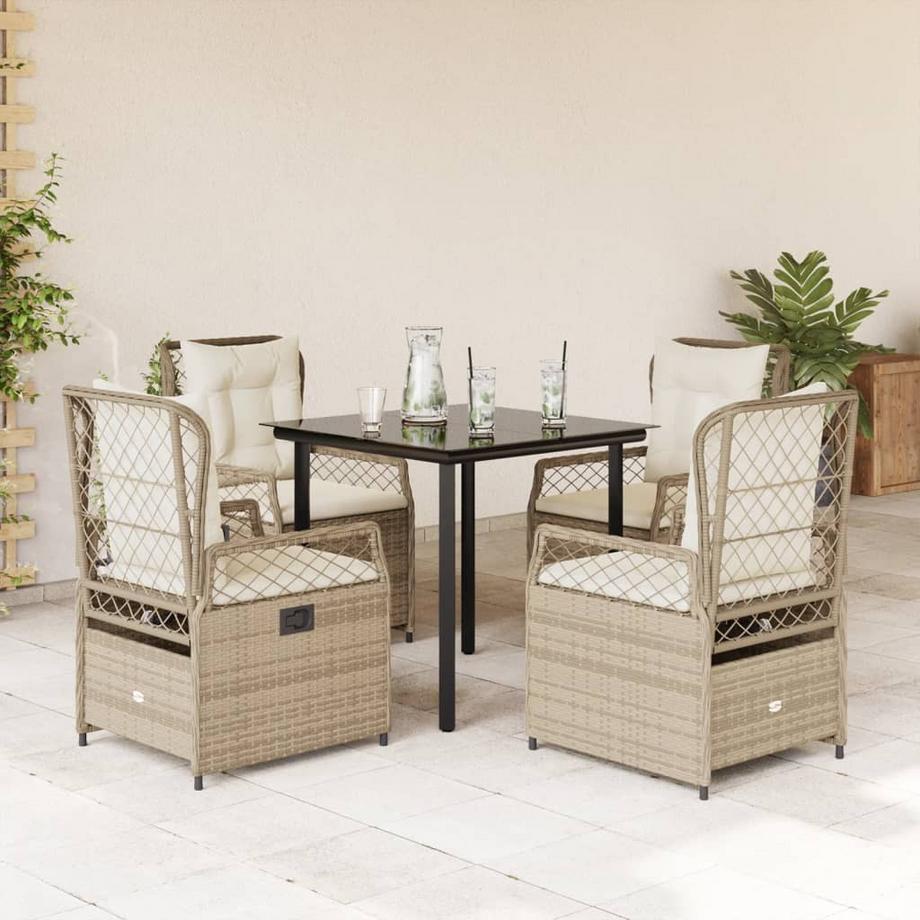 VidaXL set da pranzo da giardino Polirattan  