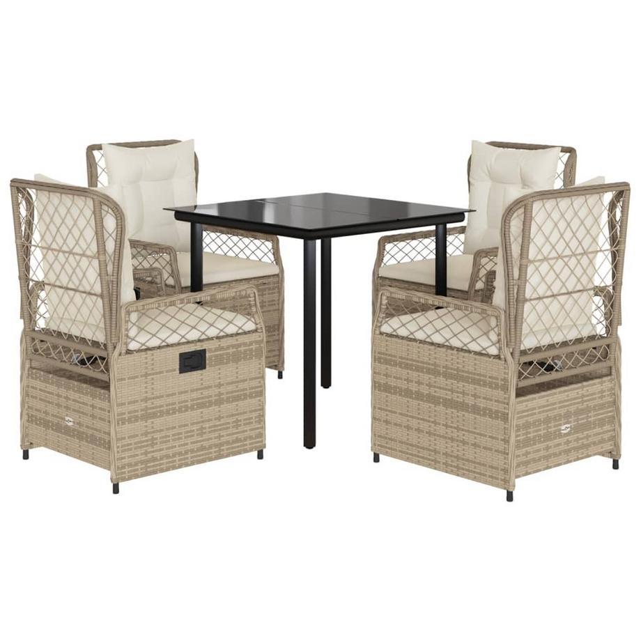 set da pranzo da giardino Polirattan