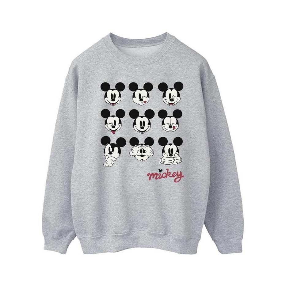 Disney Mickey Mouse Emoticon Print Sweatshirt  