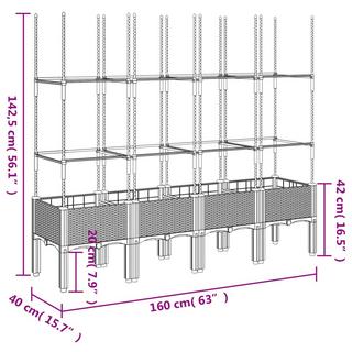 VidaXL Pflanzgefäß polypropylen  