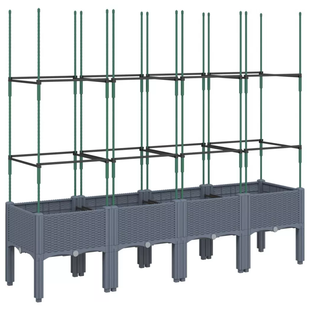 VidaXL - Jardinière polypropylène, One Size, Gris
