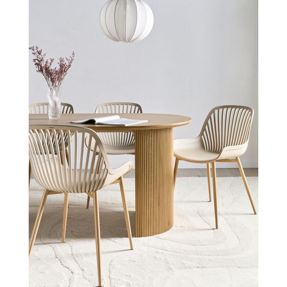 Beliani Set di 4 sedie da pranzo en Materiale sintetico  KLEVE  