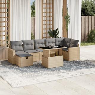 VidaXL set divano da giardino Polirattan  