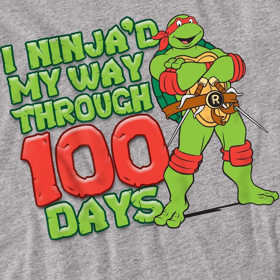 TEENAGE MUTANT NINJA TURTLE I Ninja'd My Way Through 100 Days Maglietta Manica Lunga  