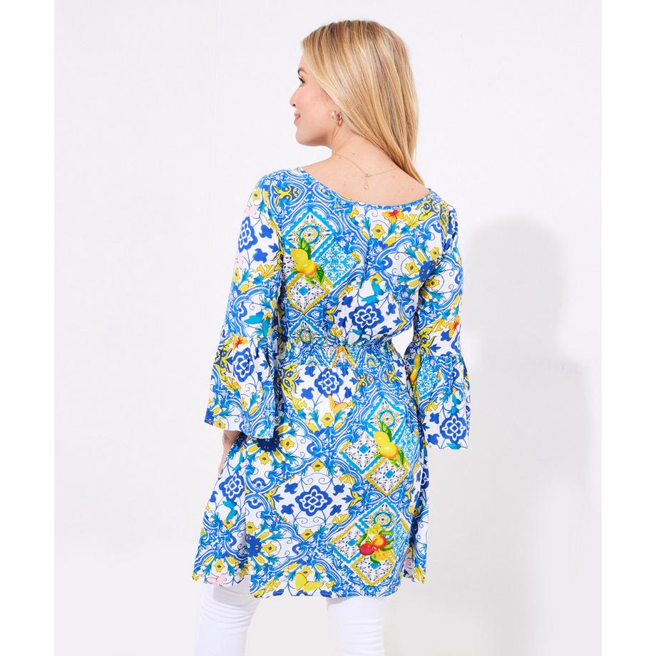 Joe Browns Tunika Geraffte Taille Fruchtiger Kachelprint  