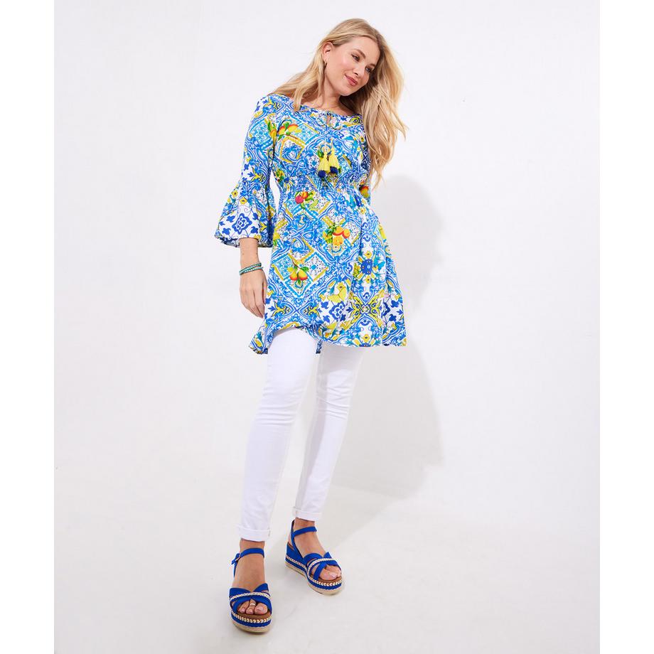 Joe Browns Tunika Geraffte Taille Fruchtiger Kachelprint  