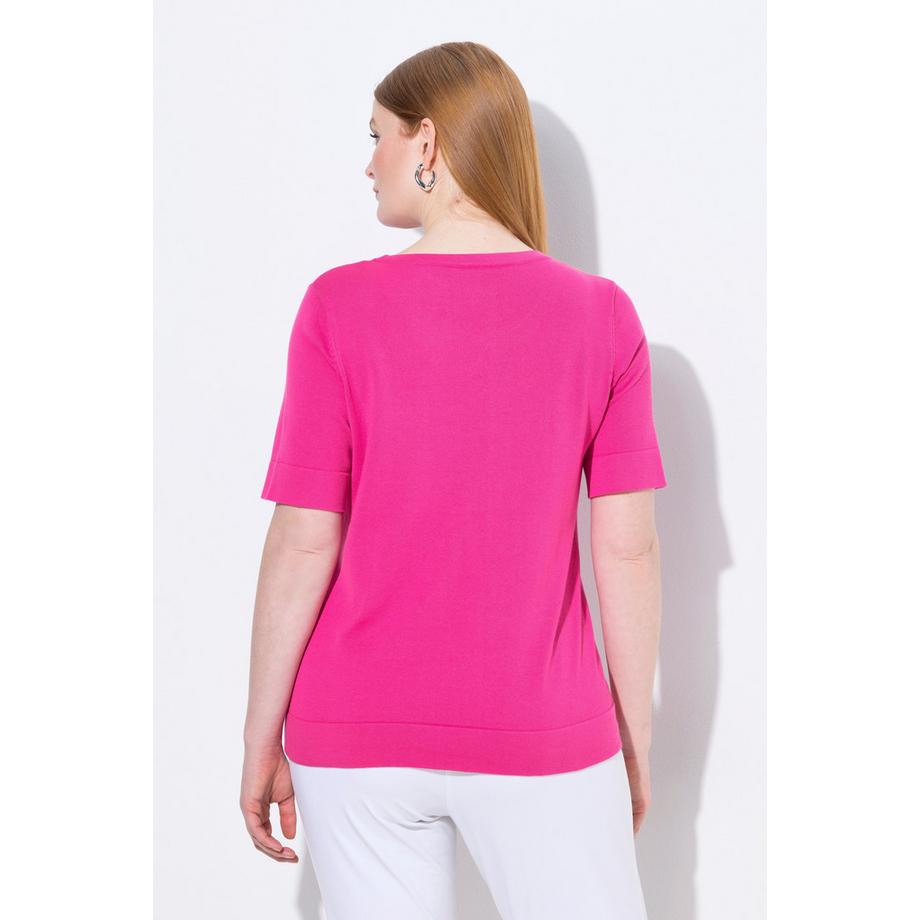 Ulla Popken Twinset Rundhals Halbarm Pima Cotton Pullover  