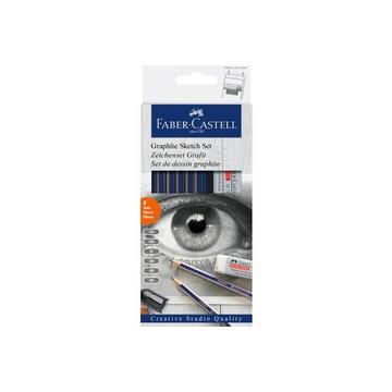 FABER-CASTELL Goldfaber Zeichenset 114000 Bleistift,Radierer/Spitzer