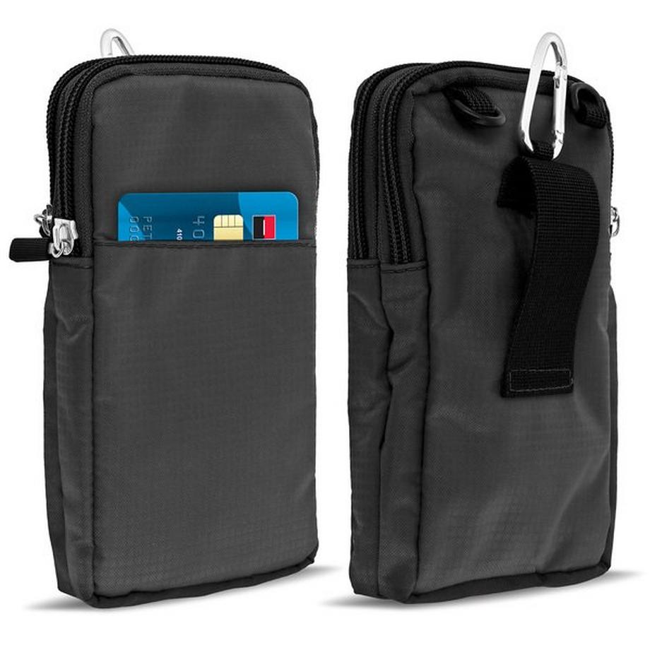 Avizar  Gürteltasche + Karabinerhaken Grau 