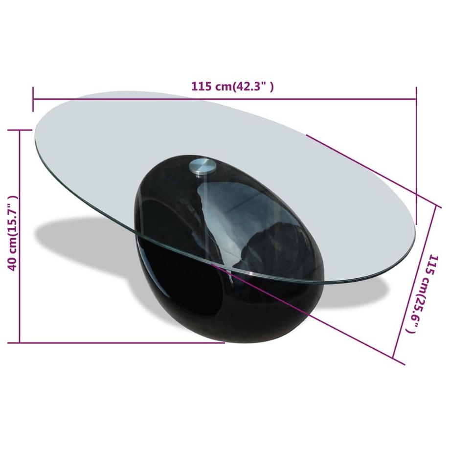 VidaXL Couchtisch glas  