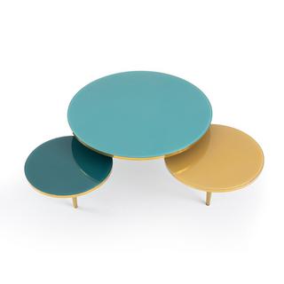 La Redoute Intérieurs Couchtisch Ruben mit 3 Glasplatten  