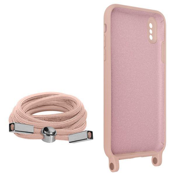 Avizar  Coque cordon iPhone XS Max Rose 