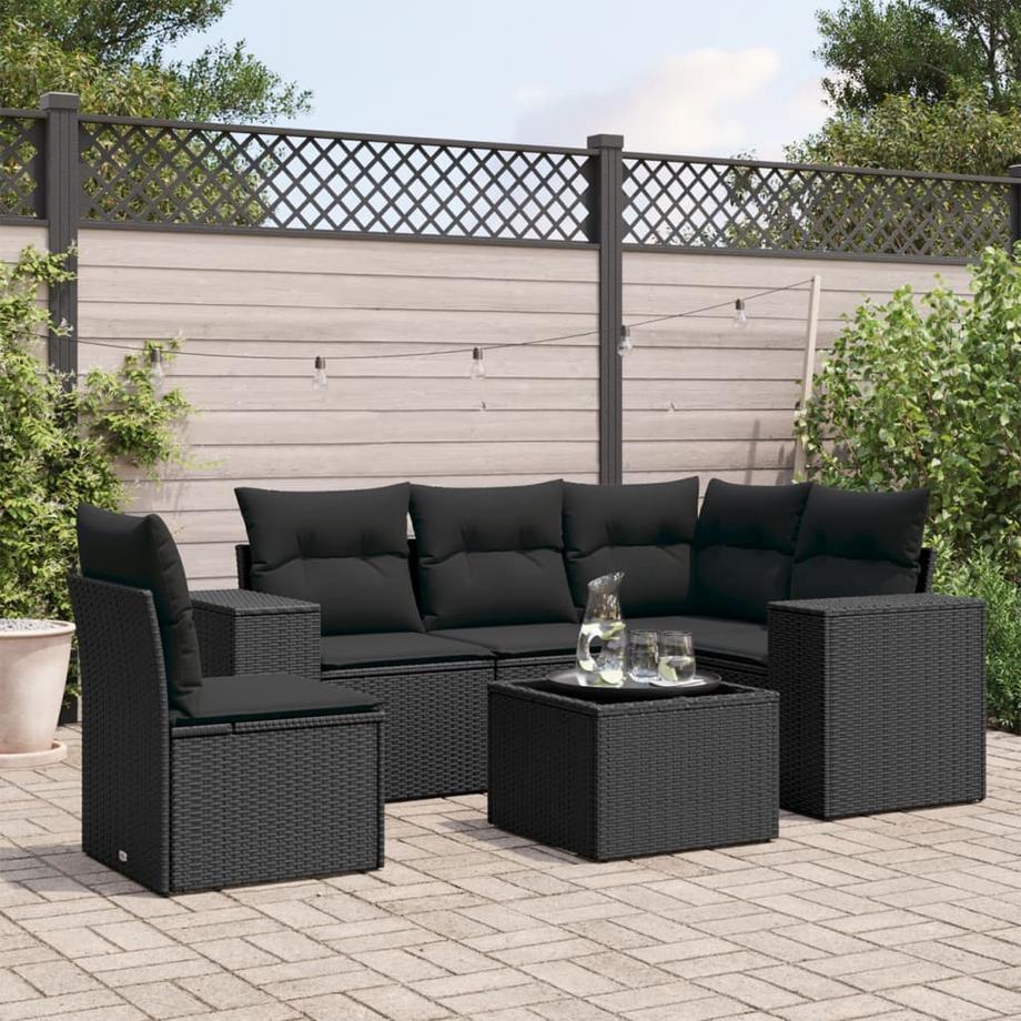 VidaXL set divano da giardino Polirattan  
