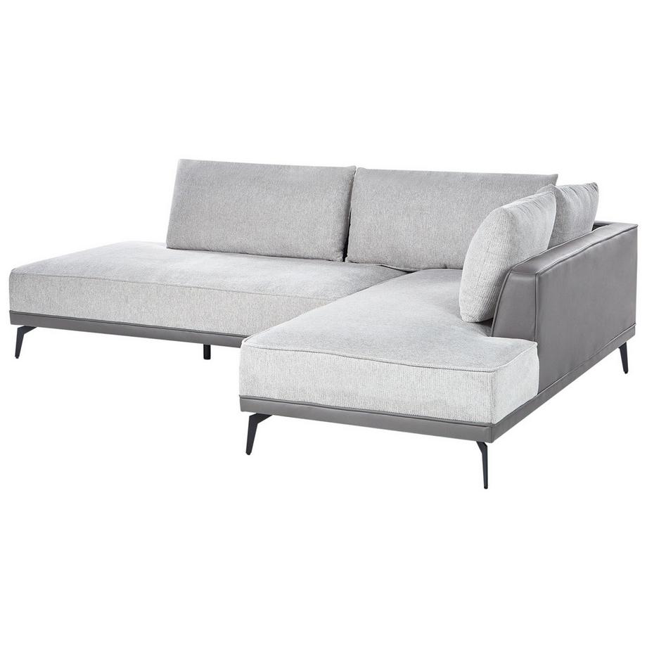 Beliani Ecksofa aus Stoff Retro MYKEN  