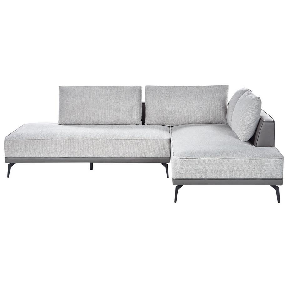 Beliani Ecksofa aus Stoff Retro MYKEN  