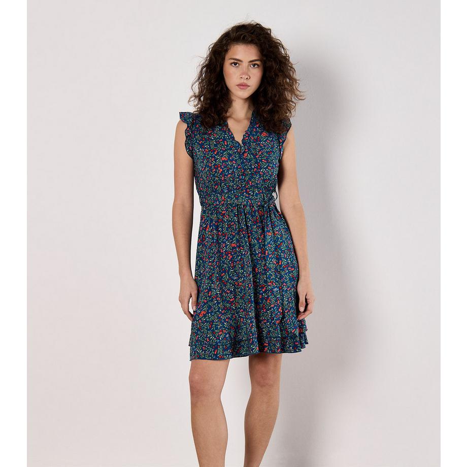 APRICOT Mini-robe à volants imprimé floral  