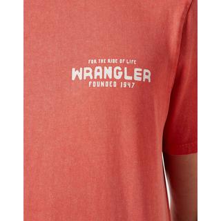 Wrangler  t-shirt grafica burnt sienna 