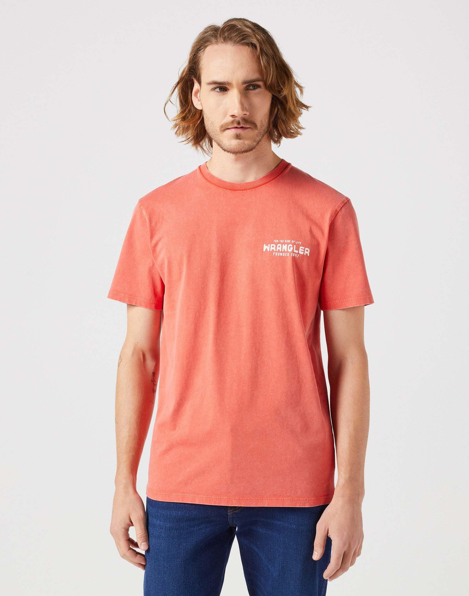 Wrangler  t-shirt grafica burnt sienna 