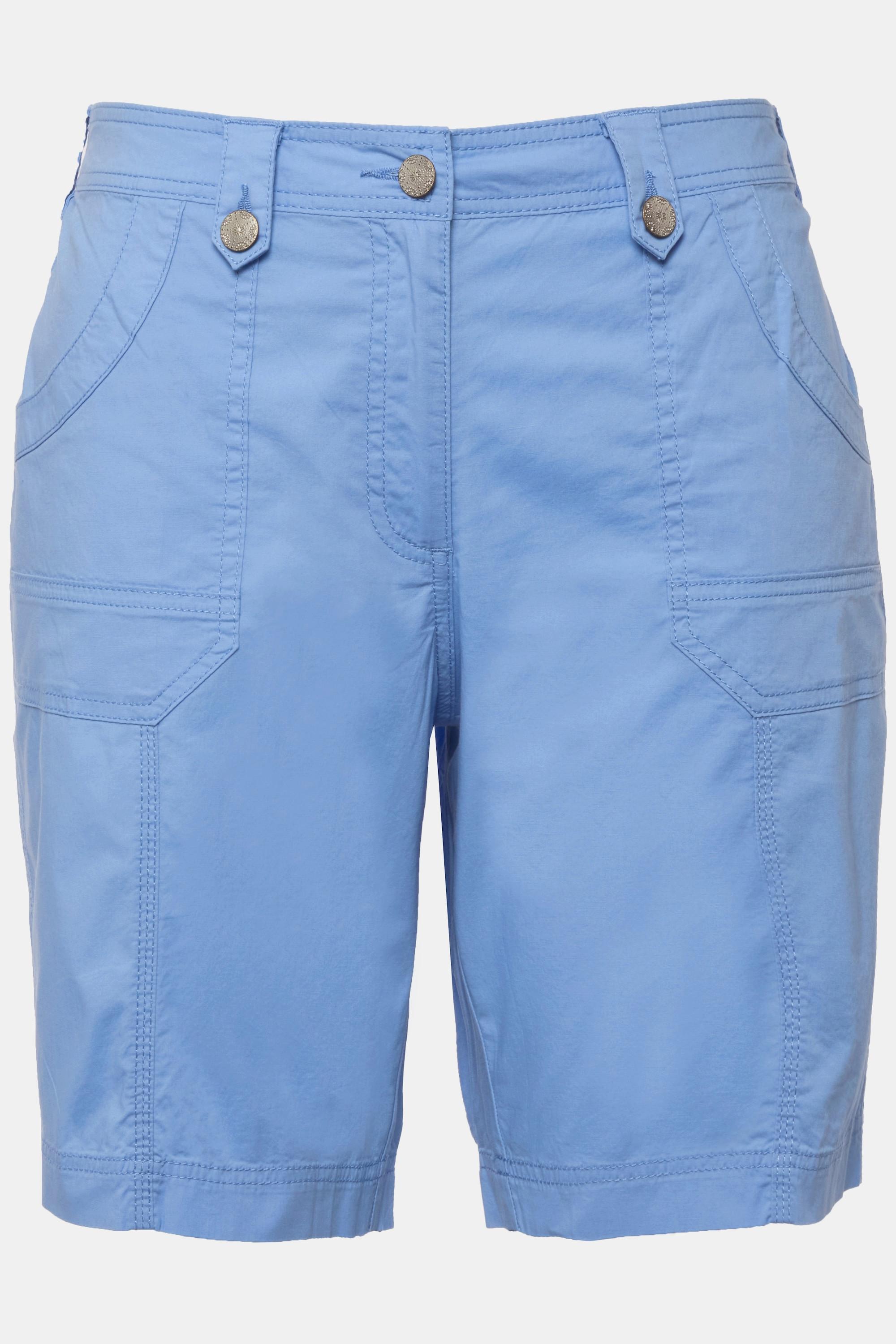 Ulla Popken  Cargo-Bermuda, Komfortbund, 4-Pocket-Schnitt 