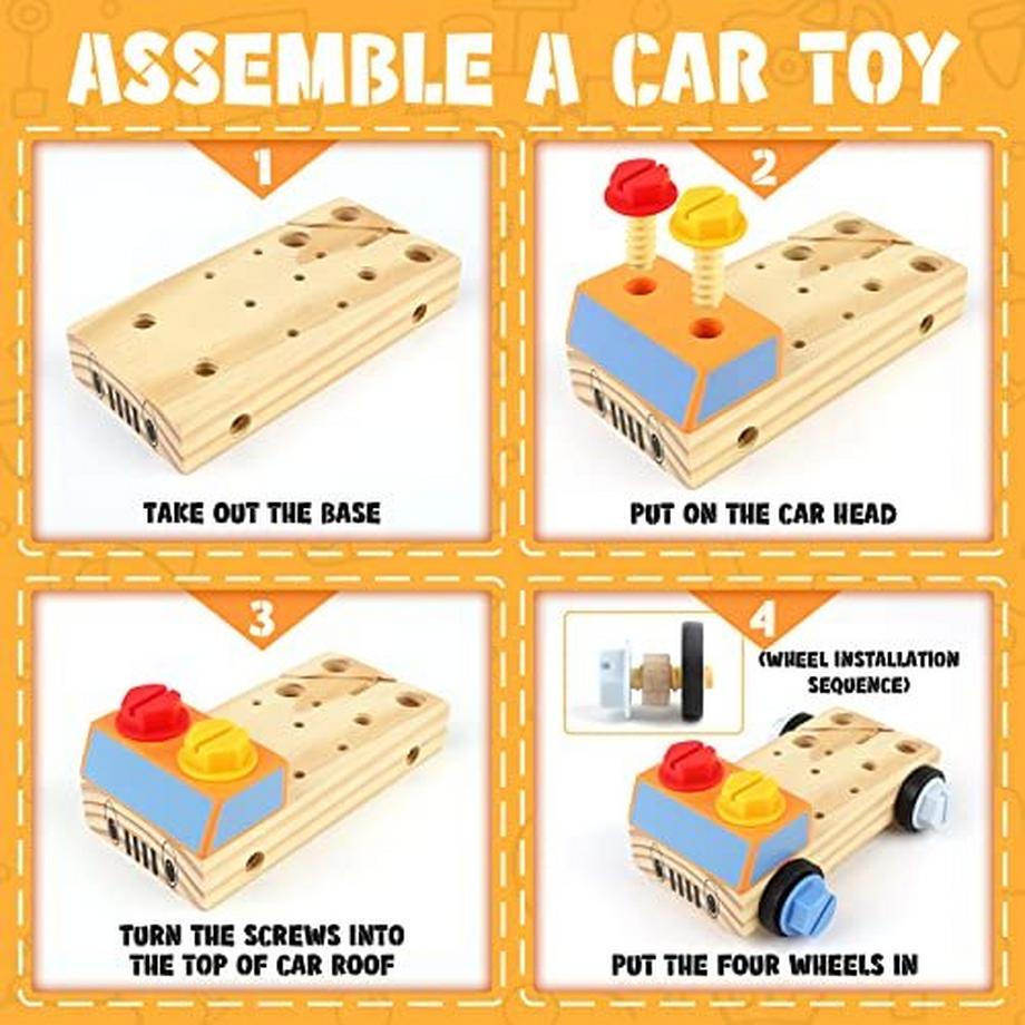 Activity-board  Werkzeug Kinder Spielzeug，Kinderwerkzeug Holzspielzeug Motorikspielzeug mit Aufbewahrungstasche 