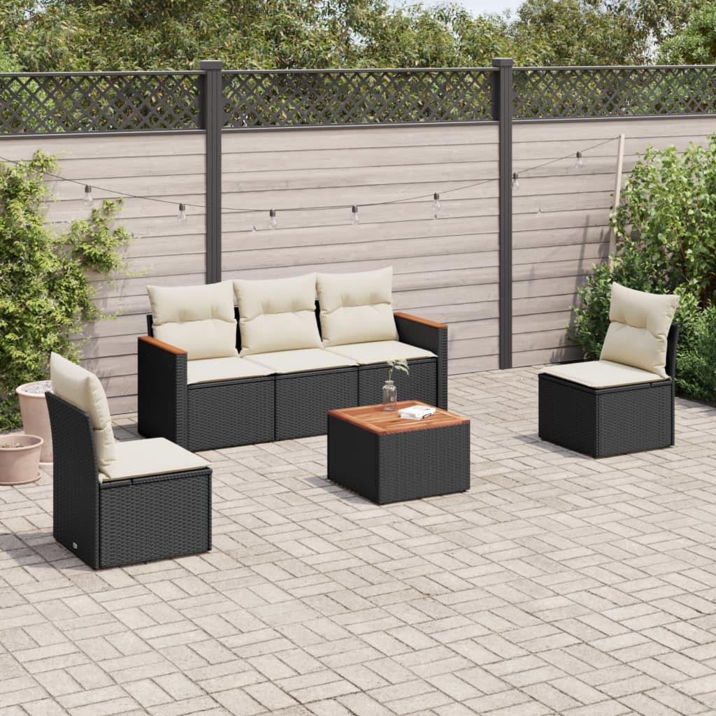 VidaXL set divano da giardino Polirattan  