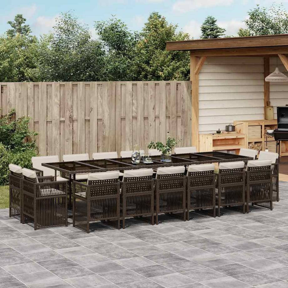 VidaXL set da pranzo da giardino Polirattan  
