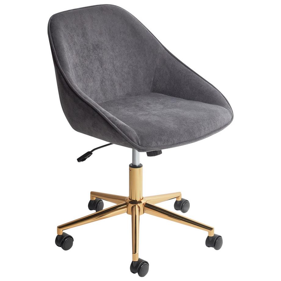 Chaise de bureau en Velours  BARDSDALE